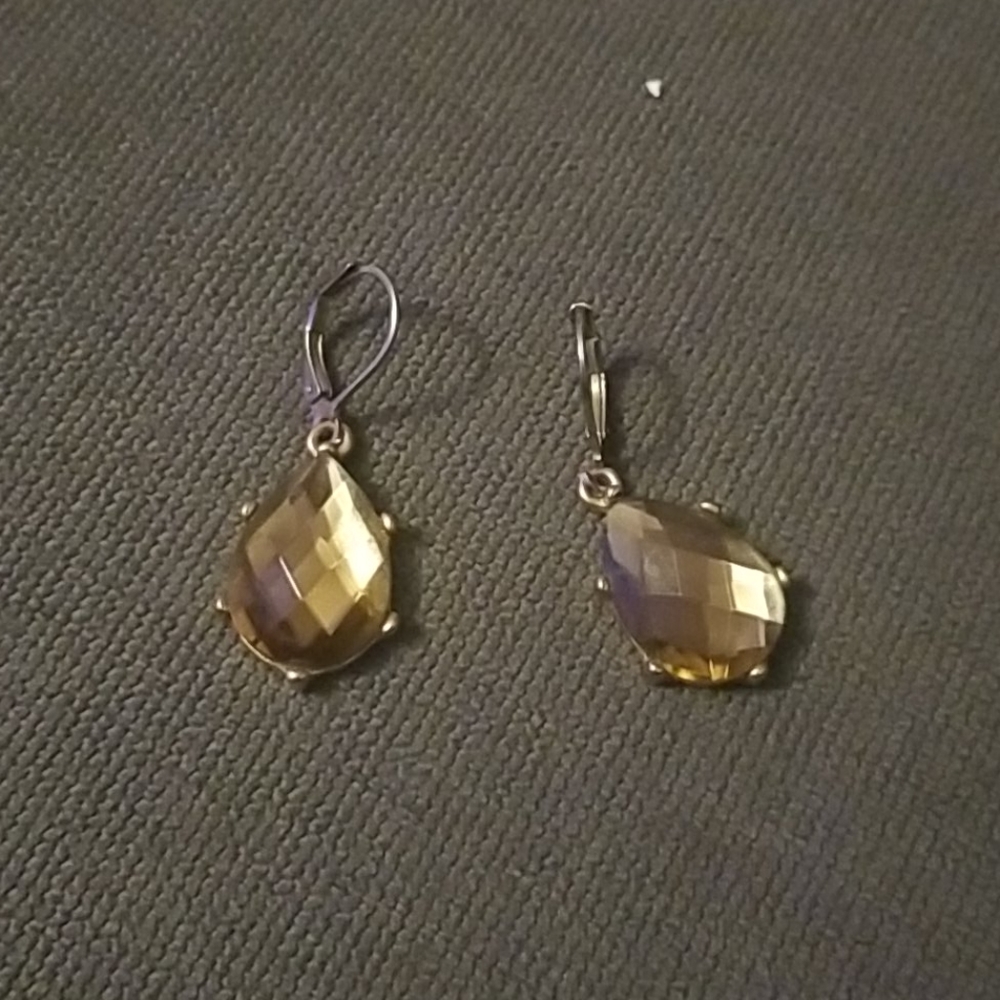 Champagne Gem Dangle Earrings